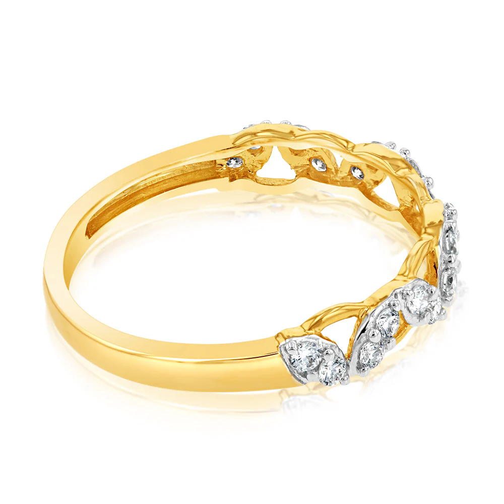 9ct Yellow Gold 1/4 Carat Luminesce Lab Grown Diamond Dress Ring - Image 2