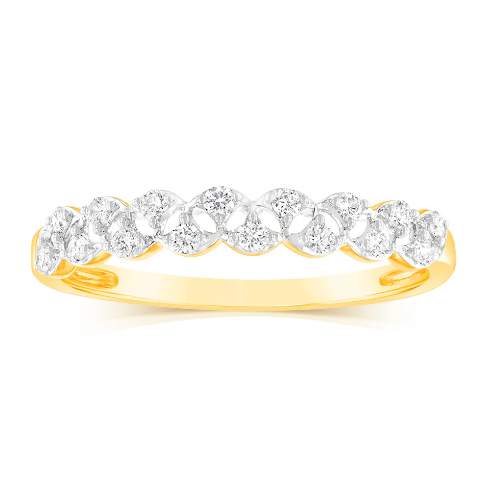 9ct Yellow Gold 1/4 Carat Luminesce Lab Grown Diamond Dress Ring