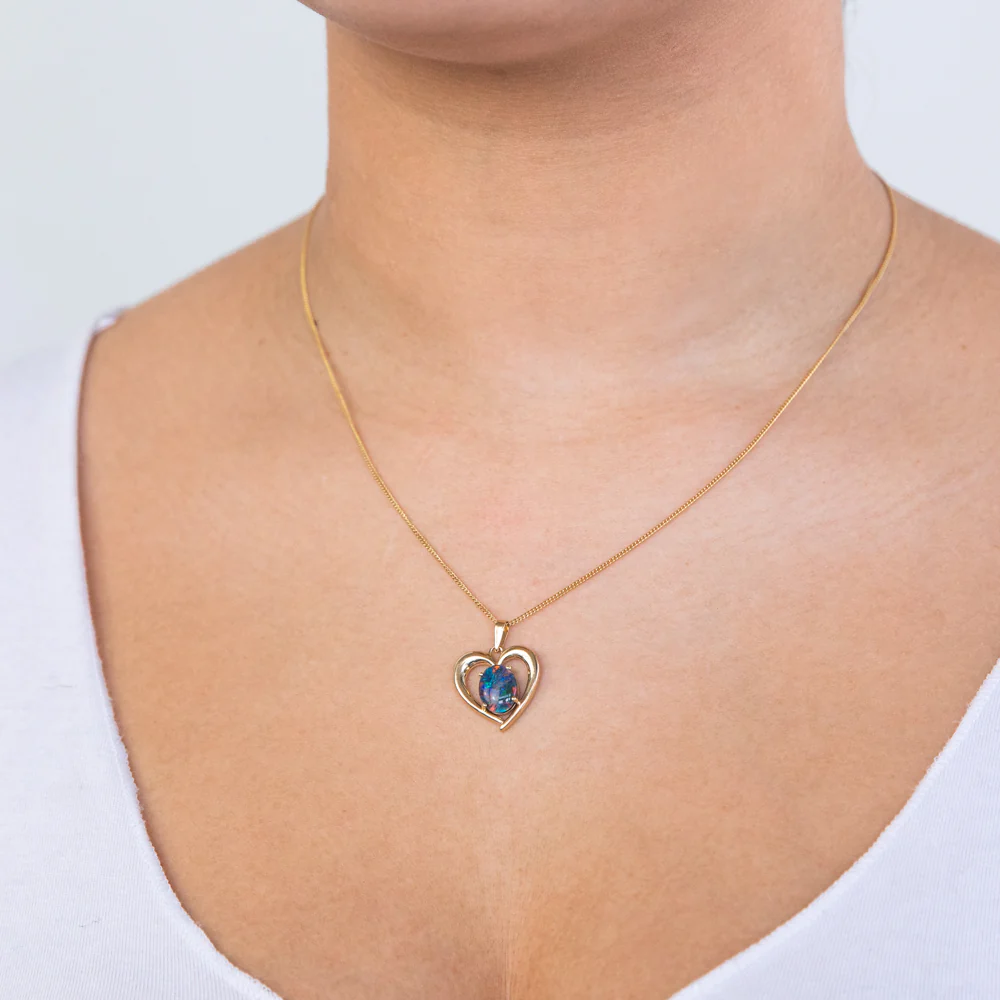 9ct Yellow Gold 10x8mm Heart Pendant - Image 2