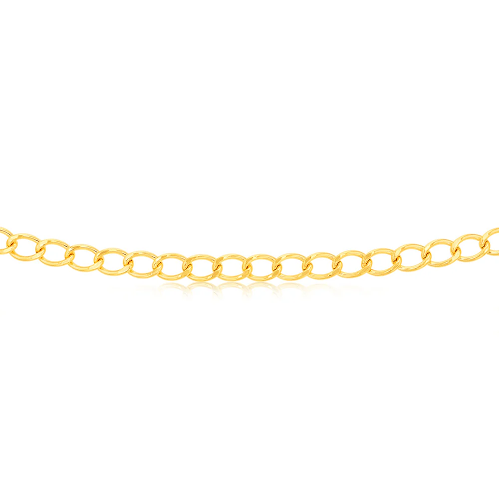 9ct Yellow Gold 150 Gauge Open Curb 50cm Chain - Image 3