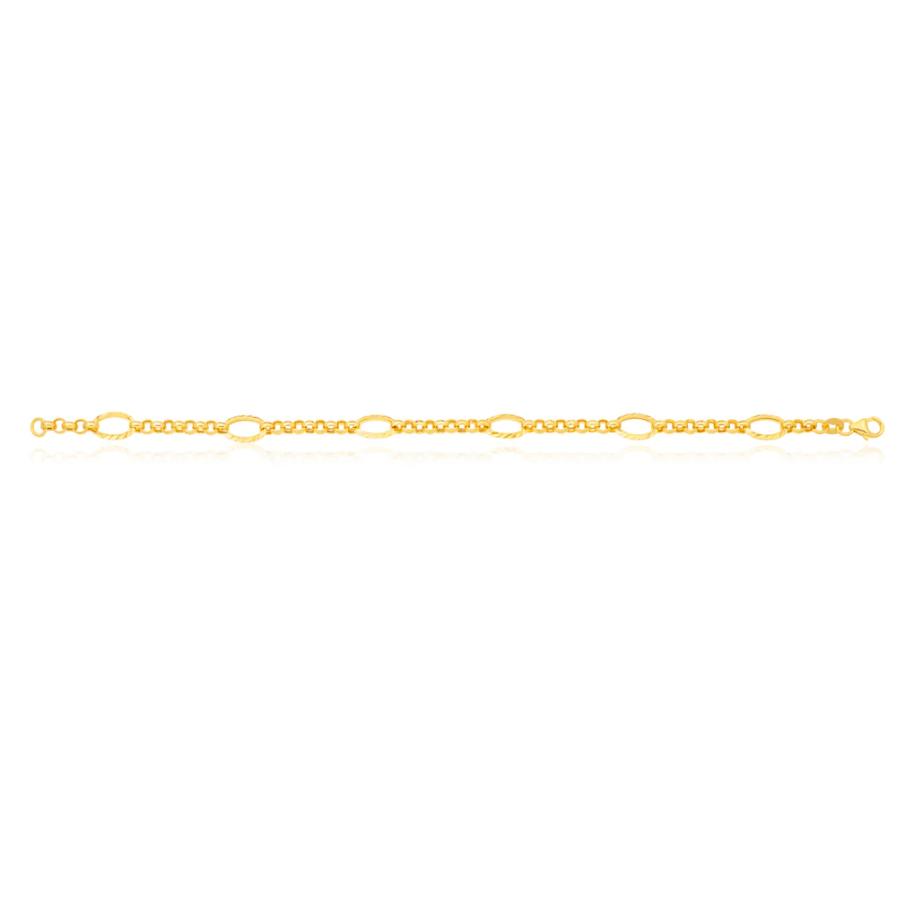 9ct Yellow Gold 19cm Belcher Bracelet - Image 2
