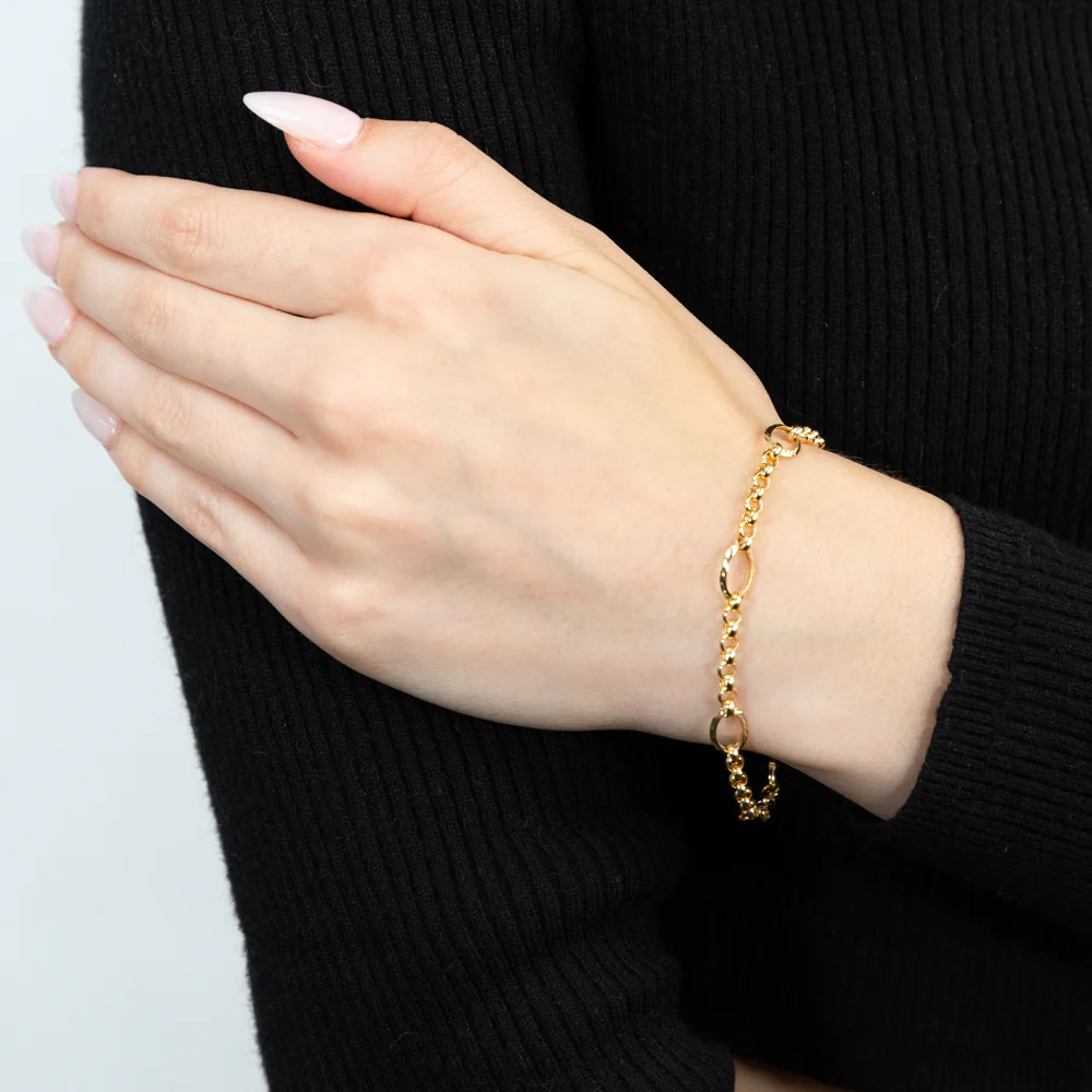 9ct Yellow Gold 19cm Belcher Bracelet - Image 3