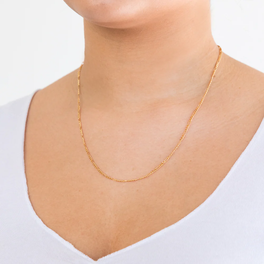 9ct Yellow Gold 3:1 Figaro 50cm Chain 50Gauge 9Y - Image 3