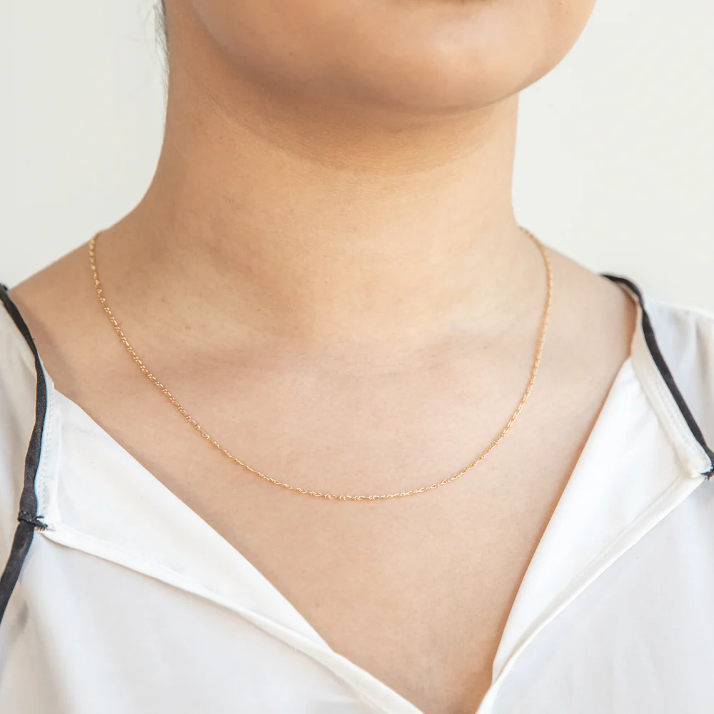 9ct Yellow Gold 40 Gauge 1:1 Figaro 51cm Chain - Image 3