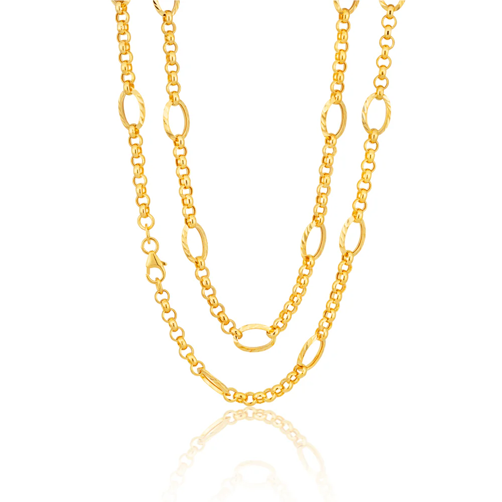 9ct Yellow Gold 45cm Belcher Chain