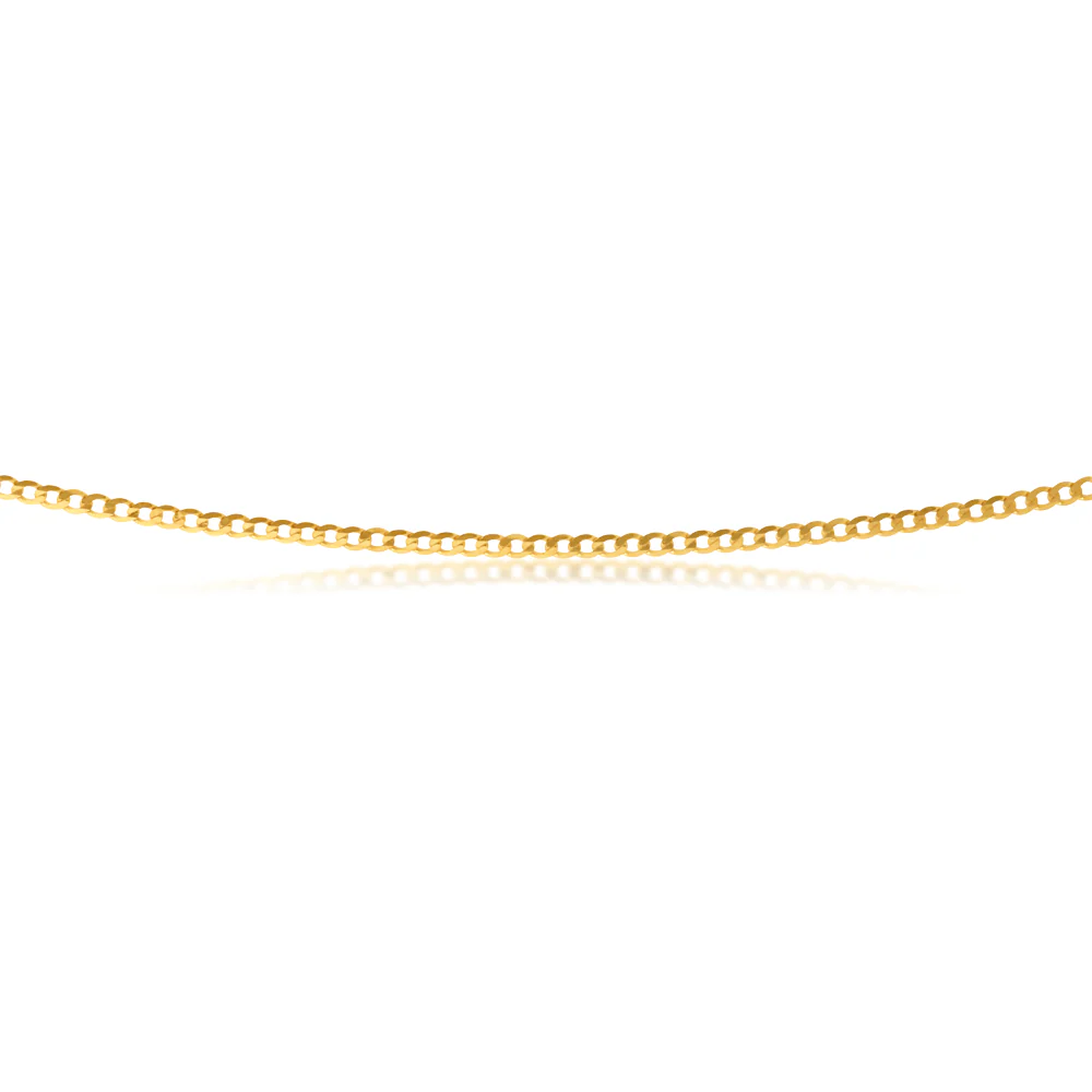 9ct Yellow Gold 45cm Curb Chain - Image 2