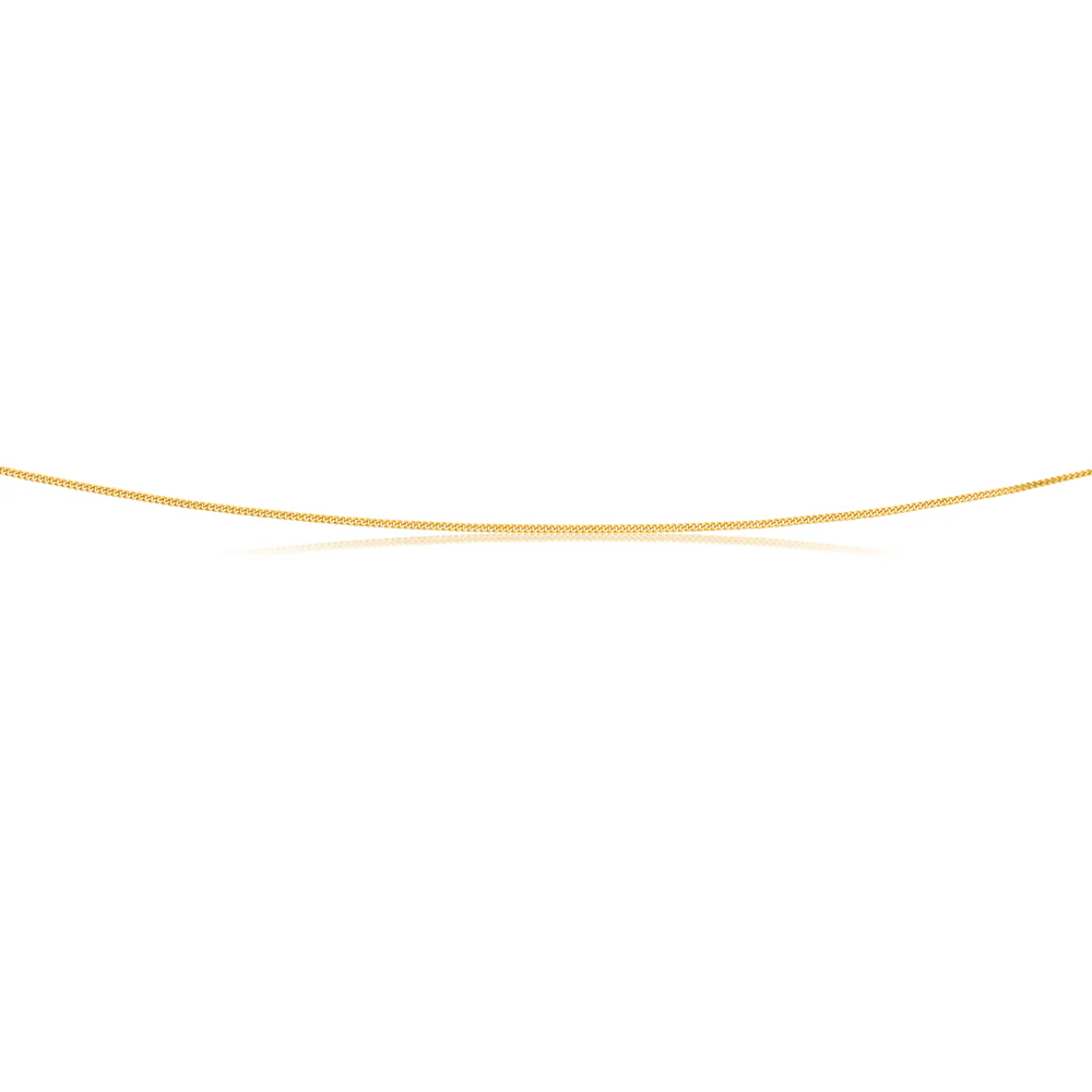 9ct Yellow Gold 45cm Curb Chain 9Y