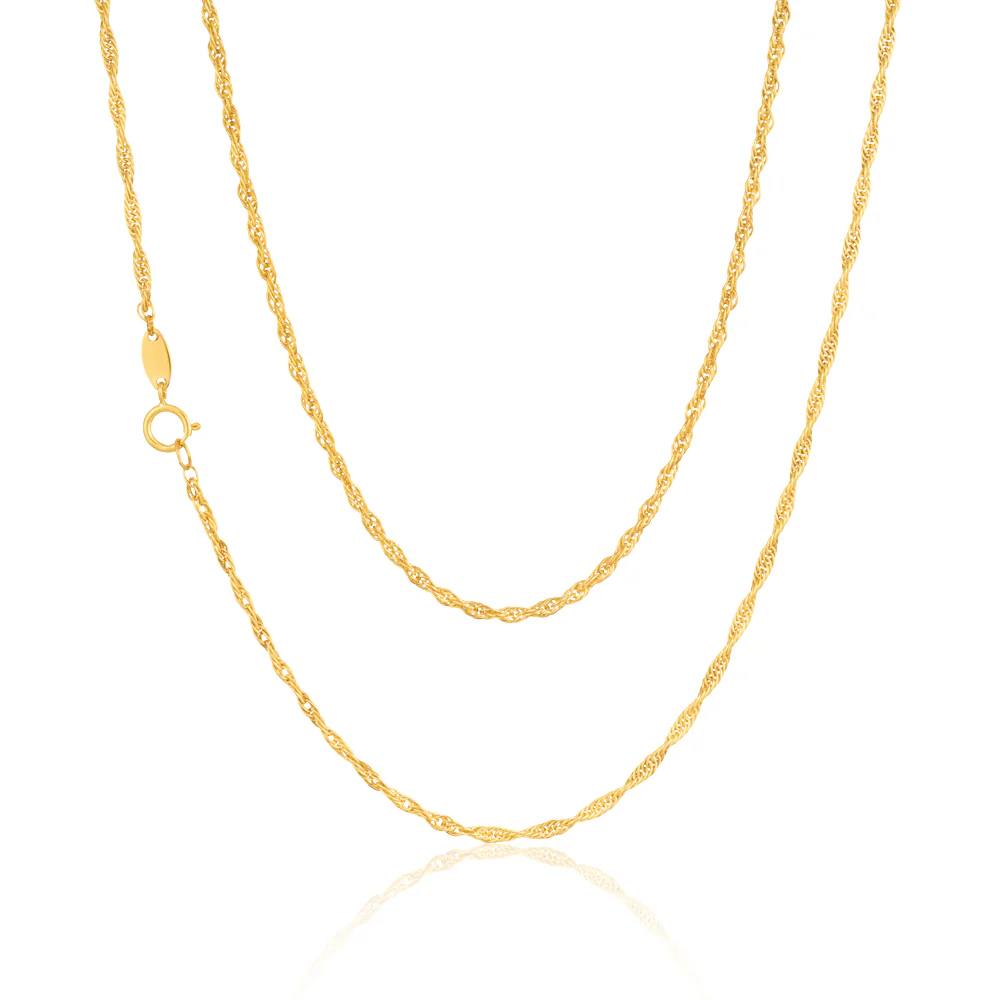9ct Yellow Gold 45cm Rope Link Chain - Image 2