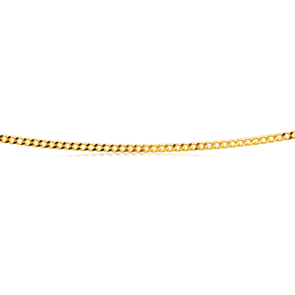 9ct Yellow Gold 50 Gauge Curb 40cm Chain - Image 2