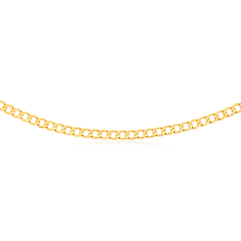 9ct Yellow Gold 55cm Curb Chain - Image 3