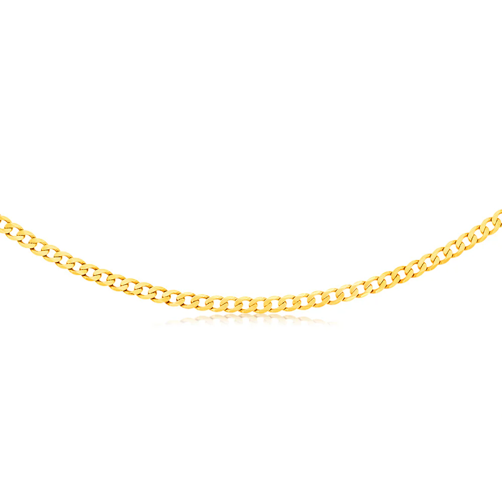 9ct Yellow Gold 55cm Curb Chain - Image 2
