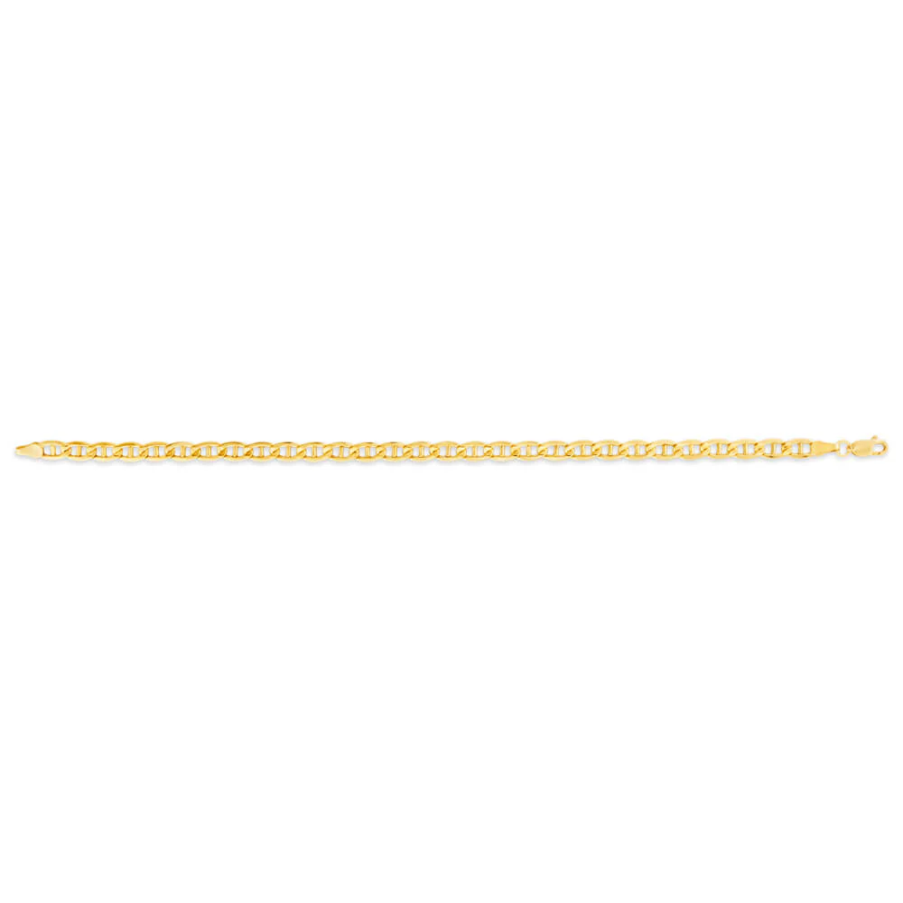 9ct Yellow Gold Alluring Silver Filled Anchor Bracelet - Image 2