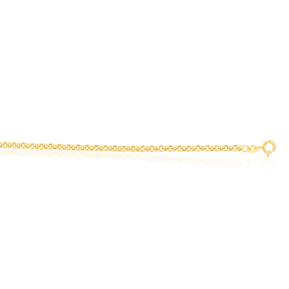 9ct Yellow Gold Belcher 19cm Bracelet - Image 2