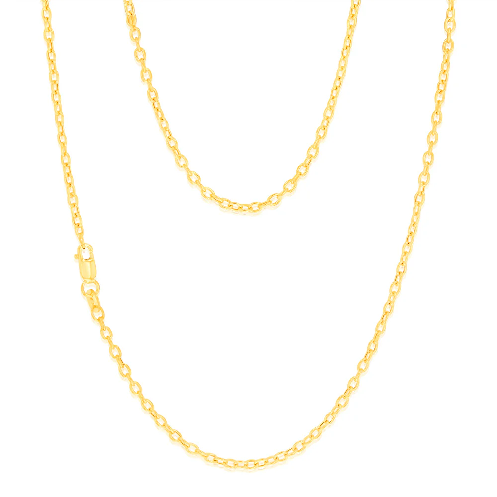 9ct Yellow Gold Belcher 60 Gauge 40cm Chain