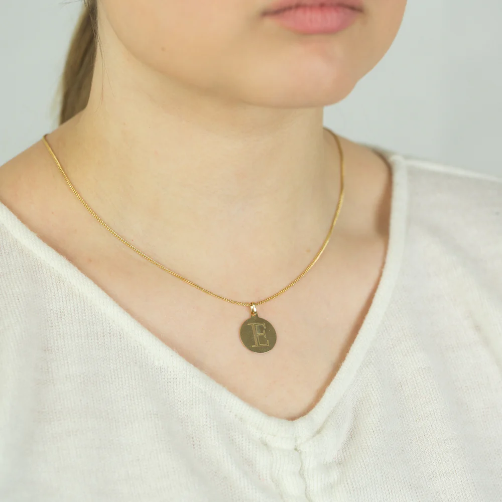 9ct Yellow Gold Charm With Initial "E" Pendant - Image 2