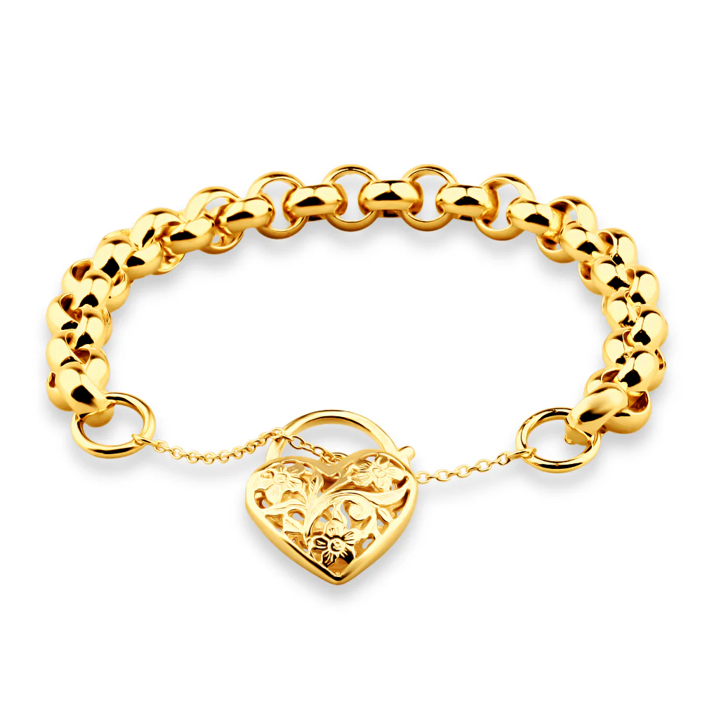 9ct Yellow Gold Copper Filled Belcher Bracelet - Image 2