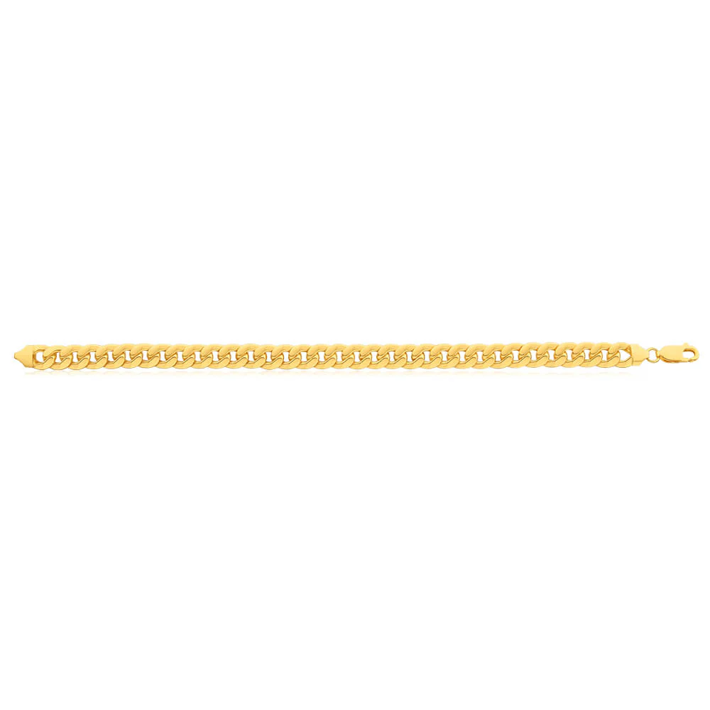 9ct Yellow Gold Copper Filled Curb Bracelet - Image 2