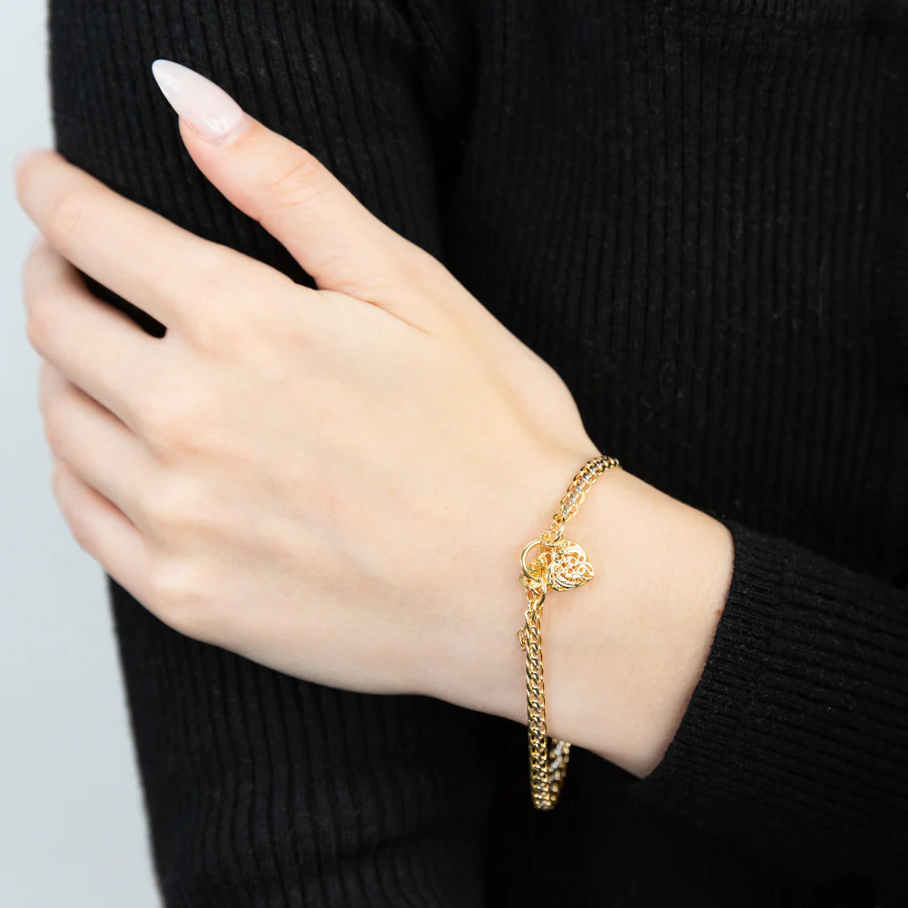 9ct Yellow Gold Copper Filled Fancy Bracelet - Image 3