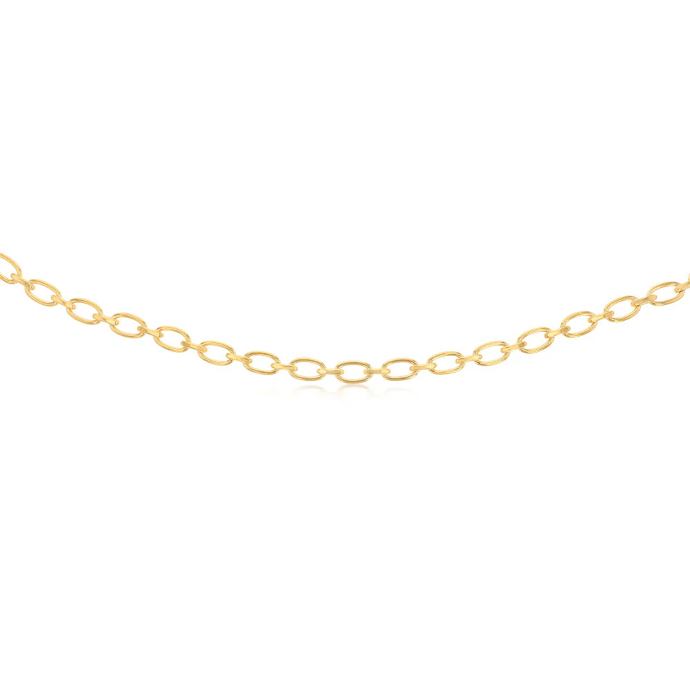 9ct Yellow Gold Copper Filled Oval Link 50cm Chain - Image 2