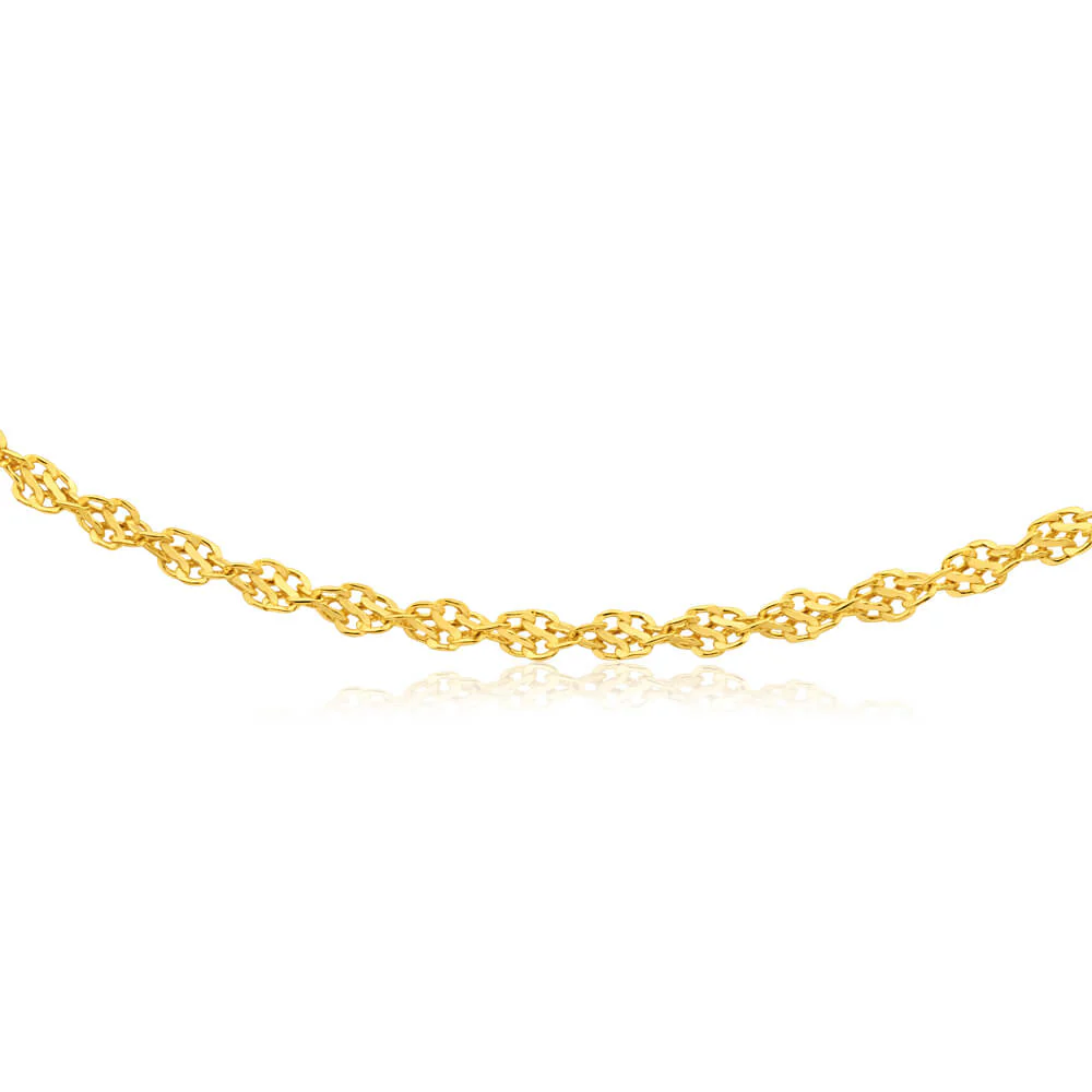 9ct Yellow Gold Copper Filled Singapore Chain - Image 2