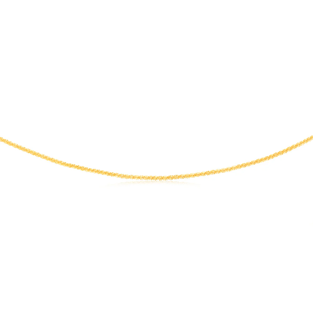 9ct Yellow Gold CrissCross Fancy 40cm Chain - Image 2