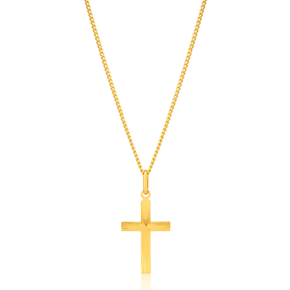 9ct Yellow Gold Cross Pendant