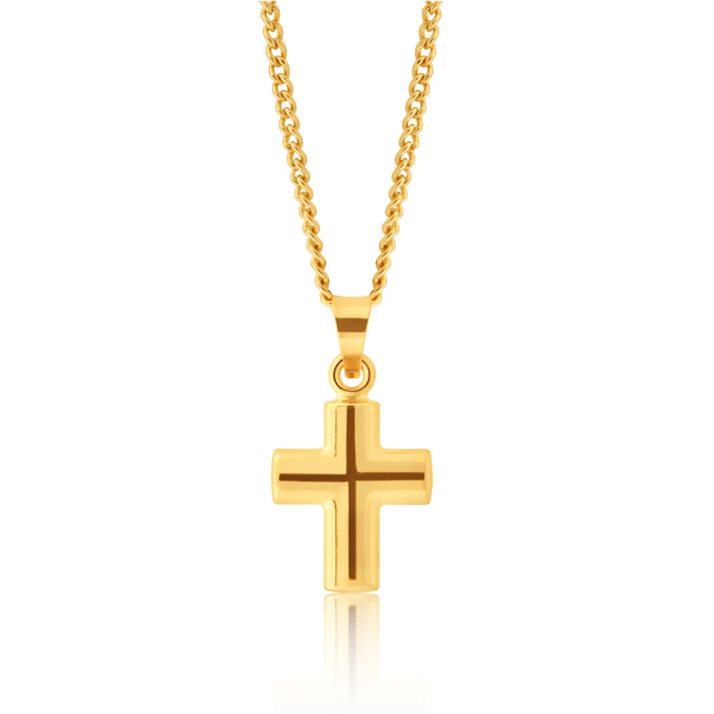 9ct Yellow Gold Cross Pendant