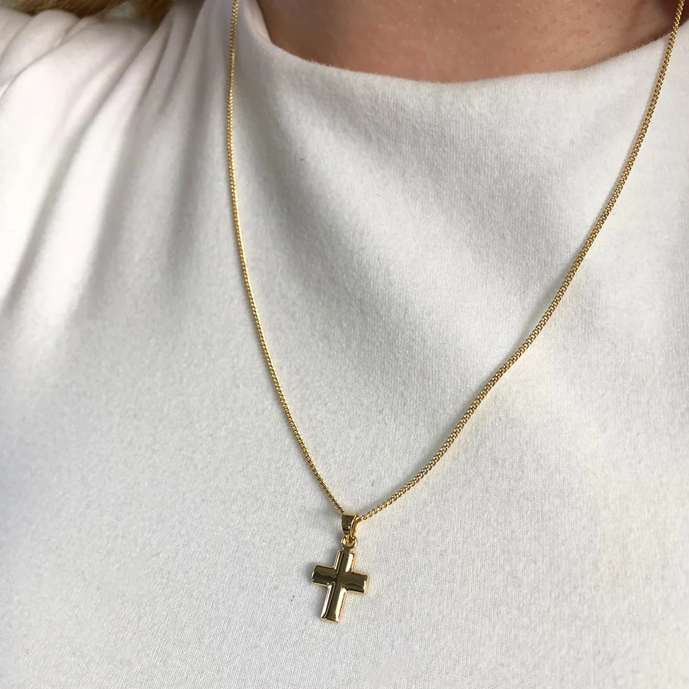 9ct Yellow Gold Cross Pendant - Image 2