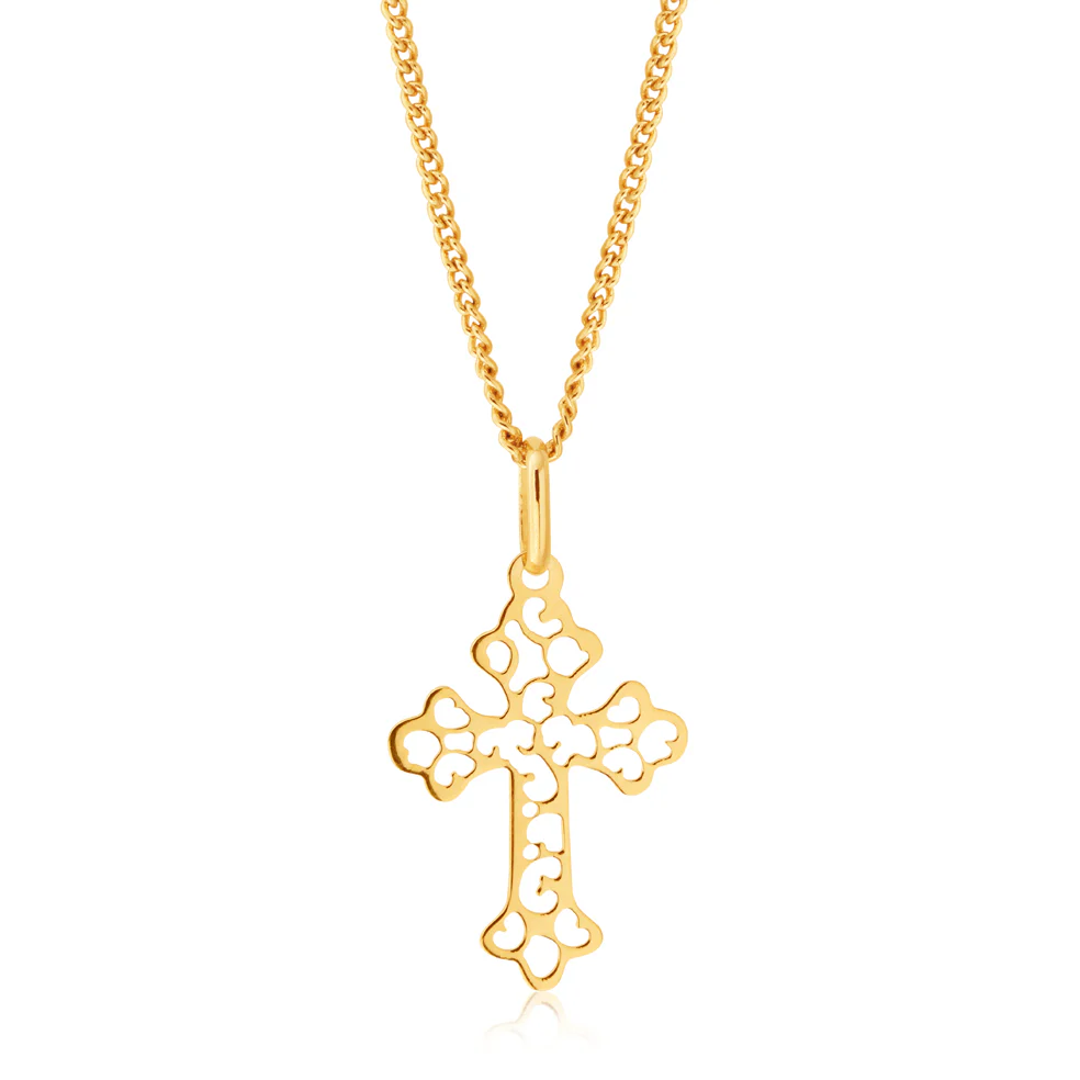 9ct Yellow Gold Cross Pendant