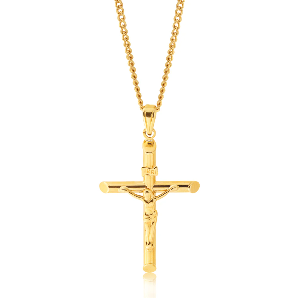 9ct Yellow Gold Crucifix 20.5x29 Pendant