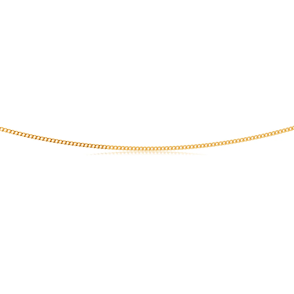 9ct Yellow Gold Curb 51cm 31 Gauge Chain - Image 2