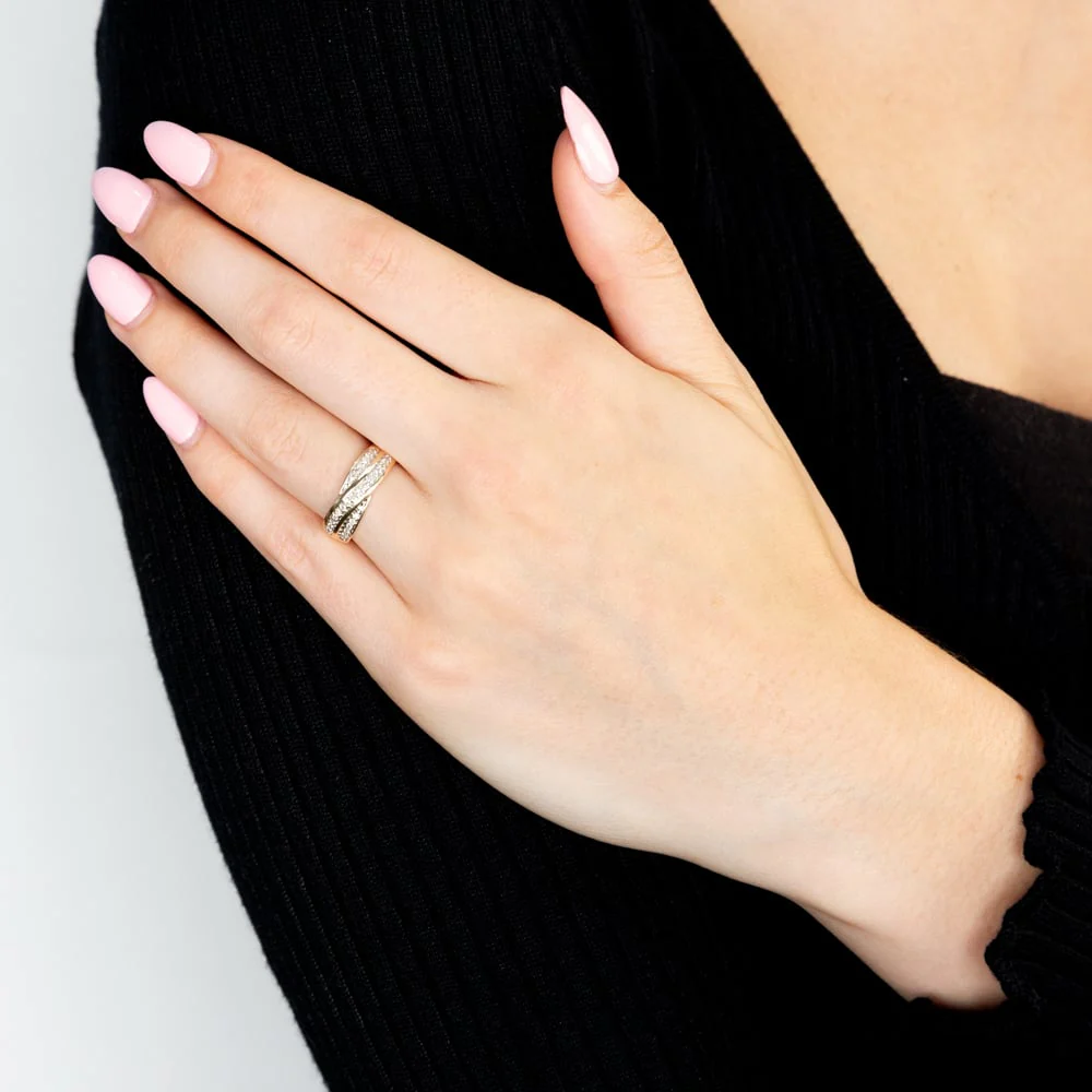 9ct Yellow Gold Diamond Ring Set with 29 Brilliant Diamonds - Image 3