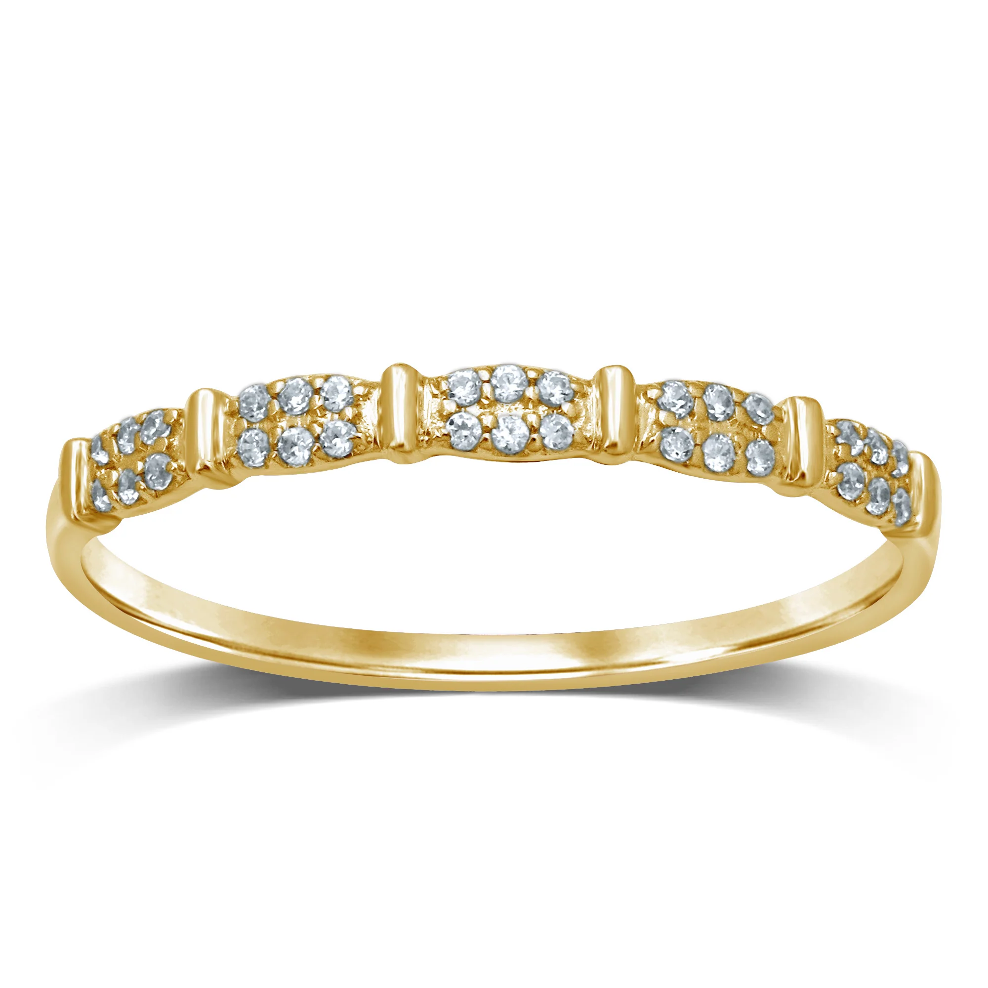 9ct Yellow Gold Diamond Ring with 30 Brilliant Diamonds