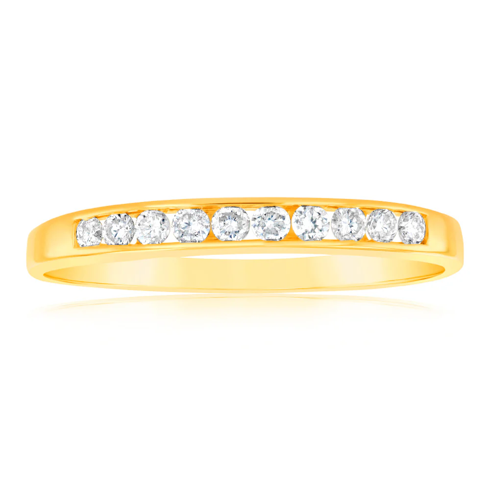 9ct Yellow Gold Divine Diamond Ring