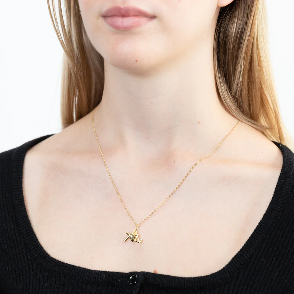 9ct Yellow Gold Faith Hope & Charity Pendant - Image 3