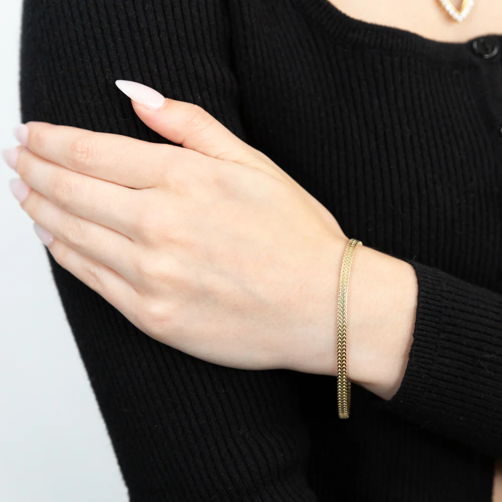 9ct Yellow Gold Fancy 19.10cm Bracelet - Image 3