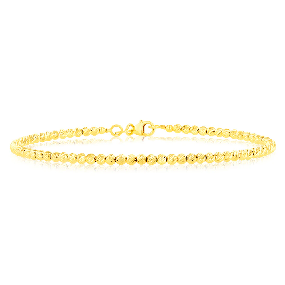 9ct Yellow Gold Fancy 50 X 60mm Bangle