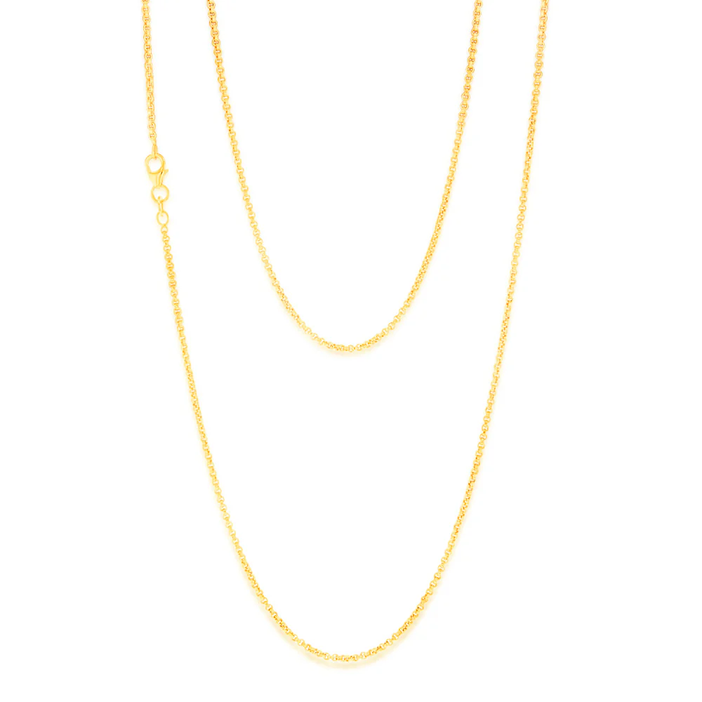 9ct Yellow Gold Fancy 60cm Chain