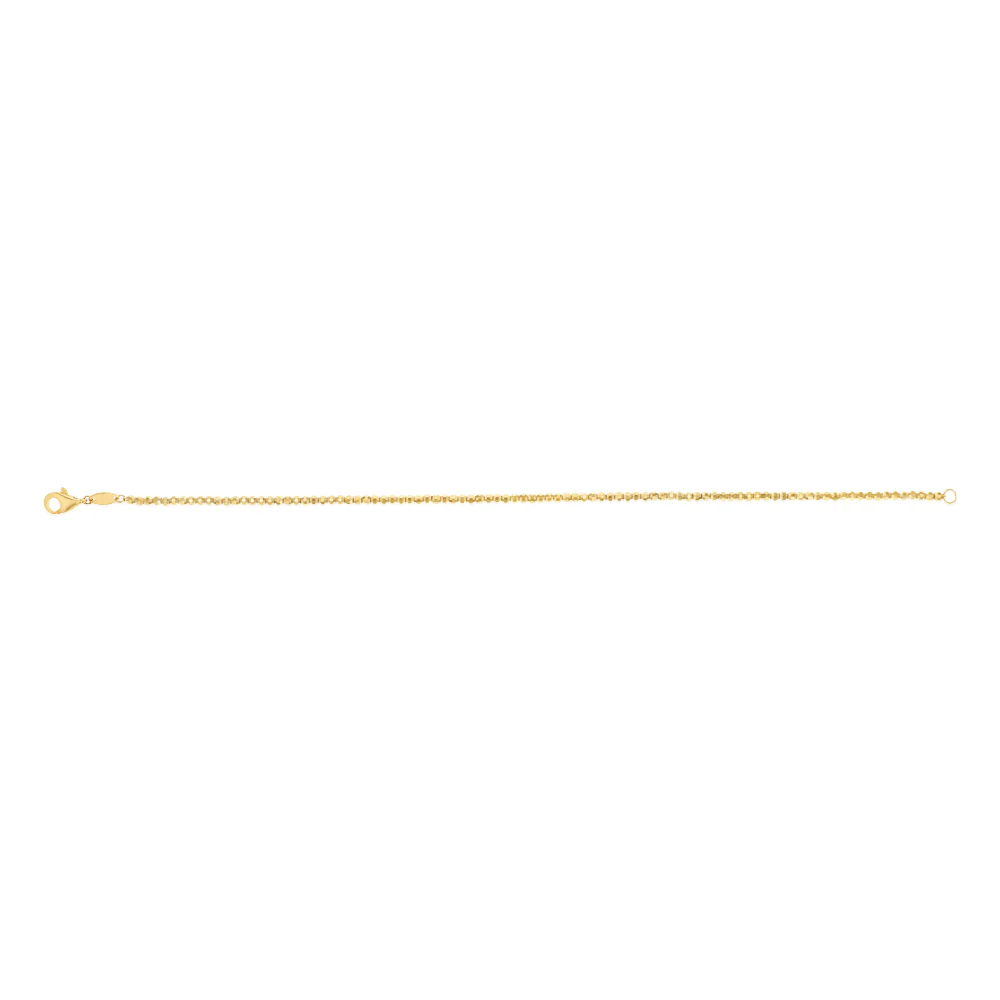 9ct Yellow Gold Fancy Beads 19cm Bracelet - Image 2