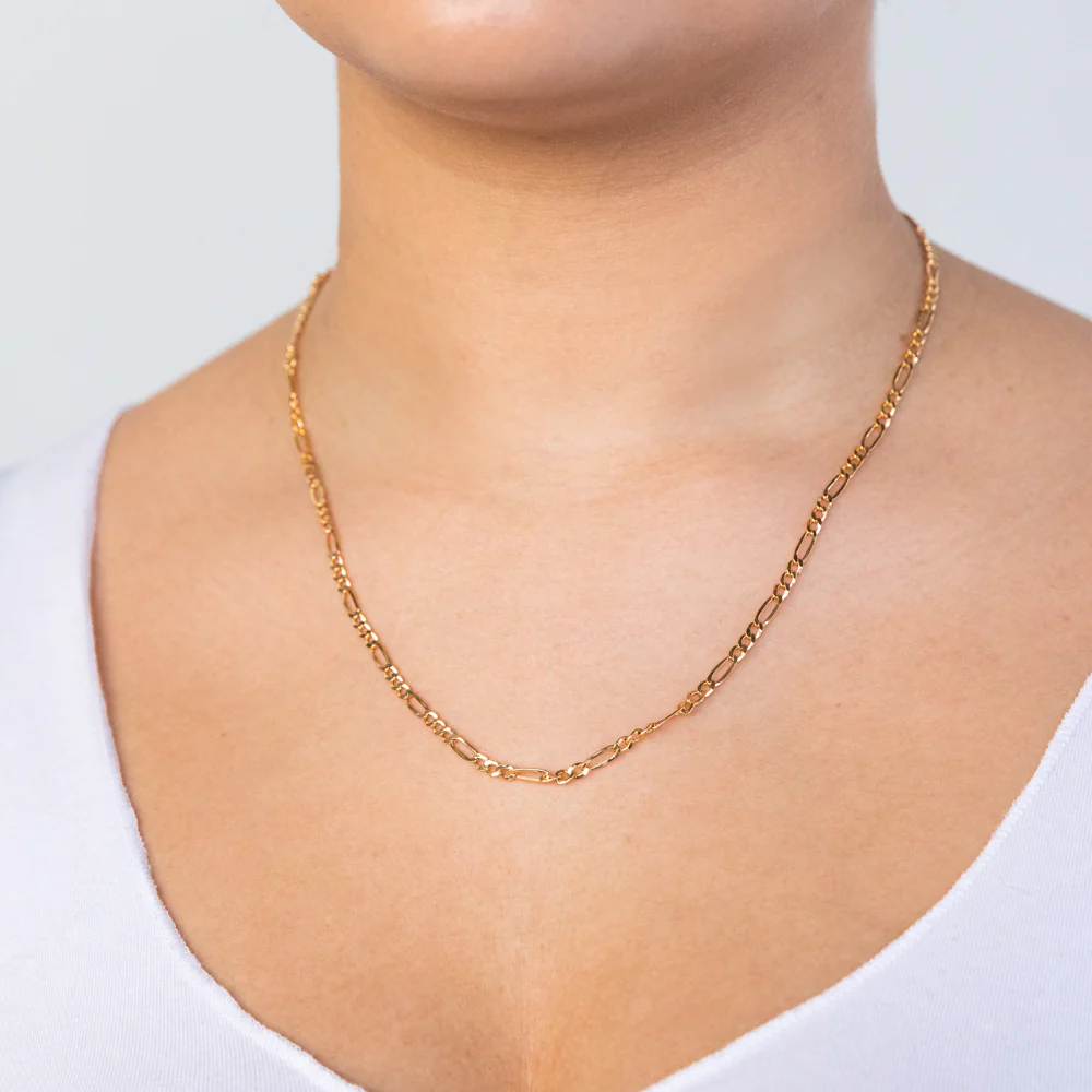9ct Yellow Gold Figaro 50cm 80 Gauge Chain - Image 3