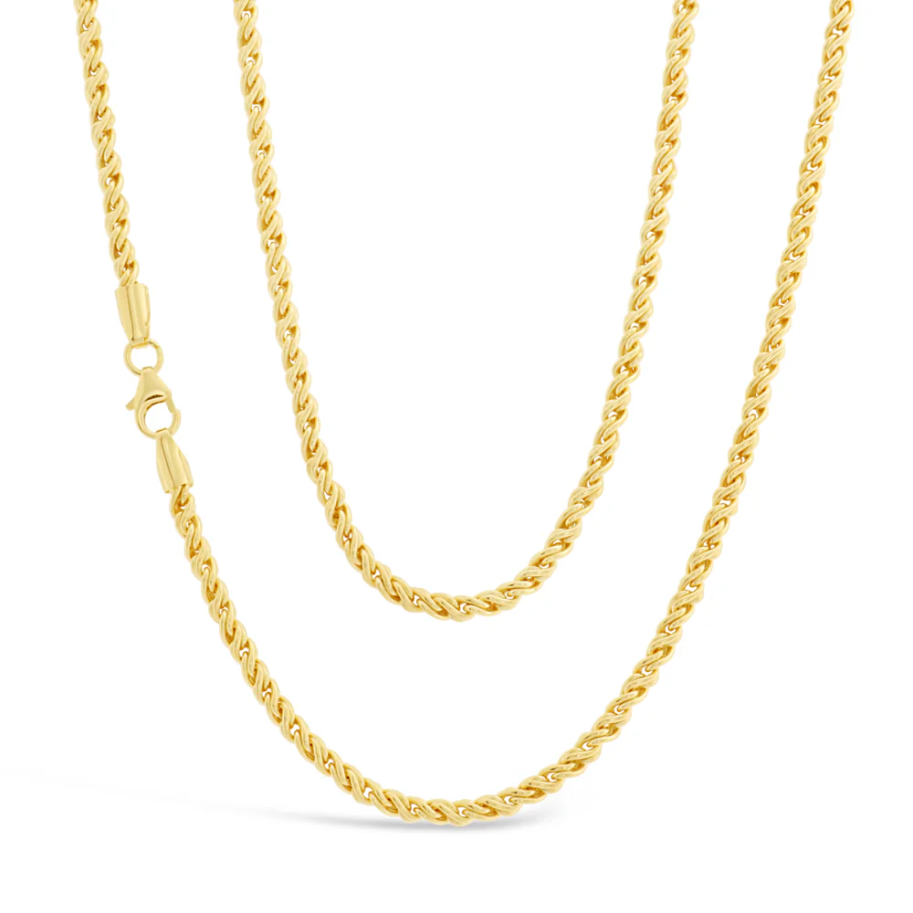 9ct Yellow Gold-Filled 45cm Rope Chain