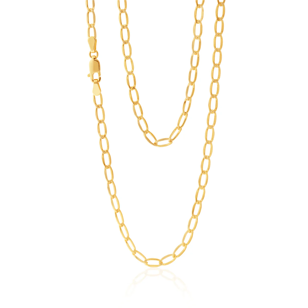 9ct Yellow Gold Filled 50cm Curb Chain