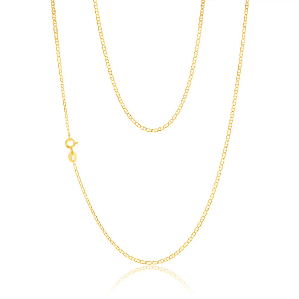 9ct Yellow Gold Filled 55cm Anchor Chain