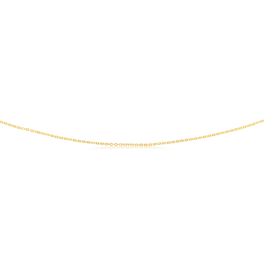 9ct Yellow Gold Fine 40+5cm Chain - Image 2