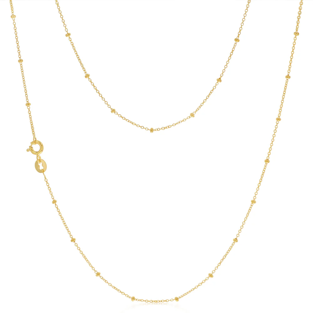 9ct Yellow Gold Fine 45cm Chain