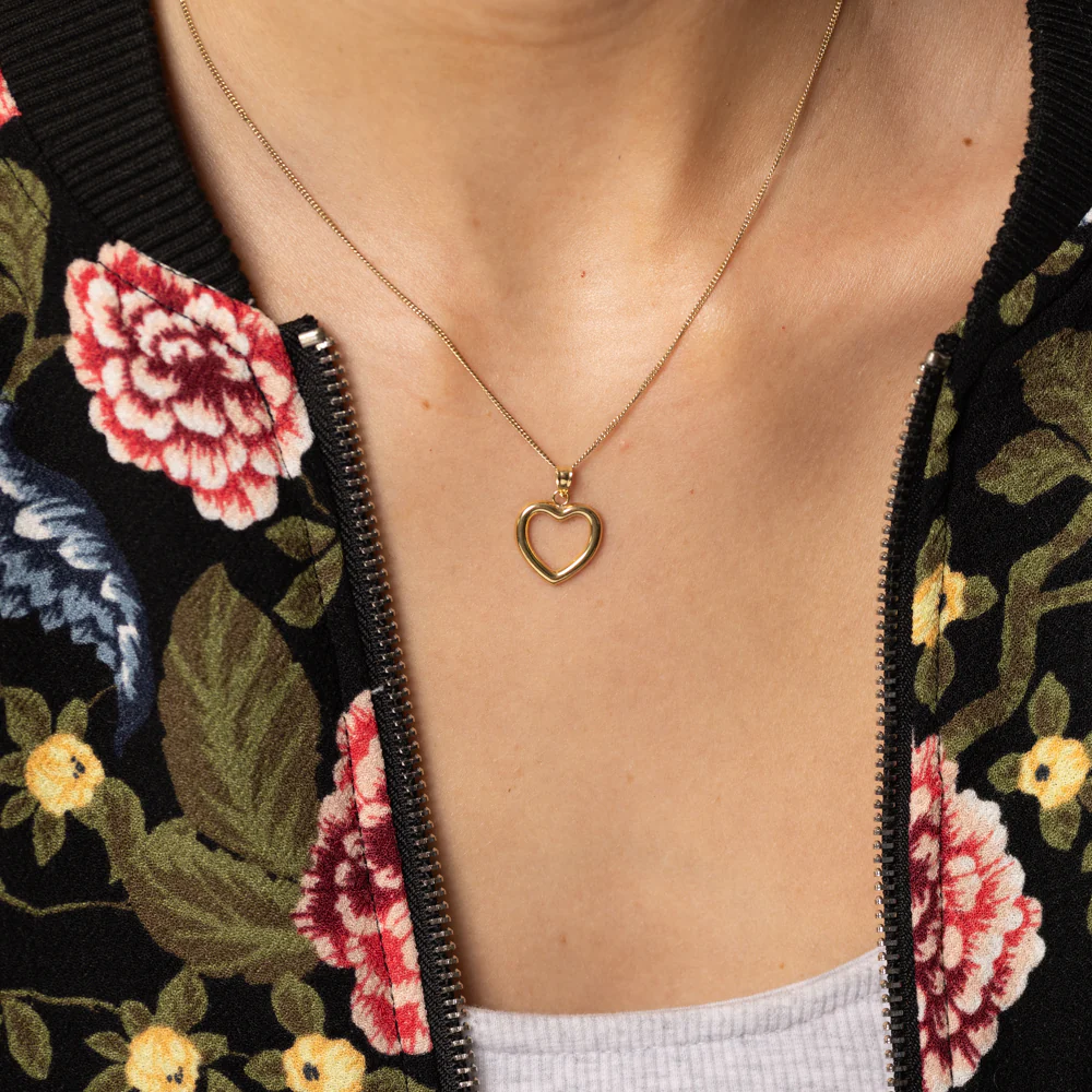 9ct Yellow Gold Heart Pendant - Image 2