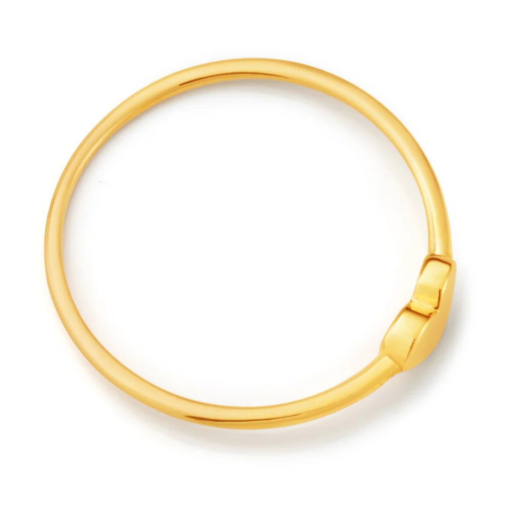 9ct Yellow Gold Heart Shape Ring - Image 2