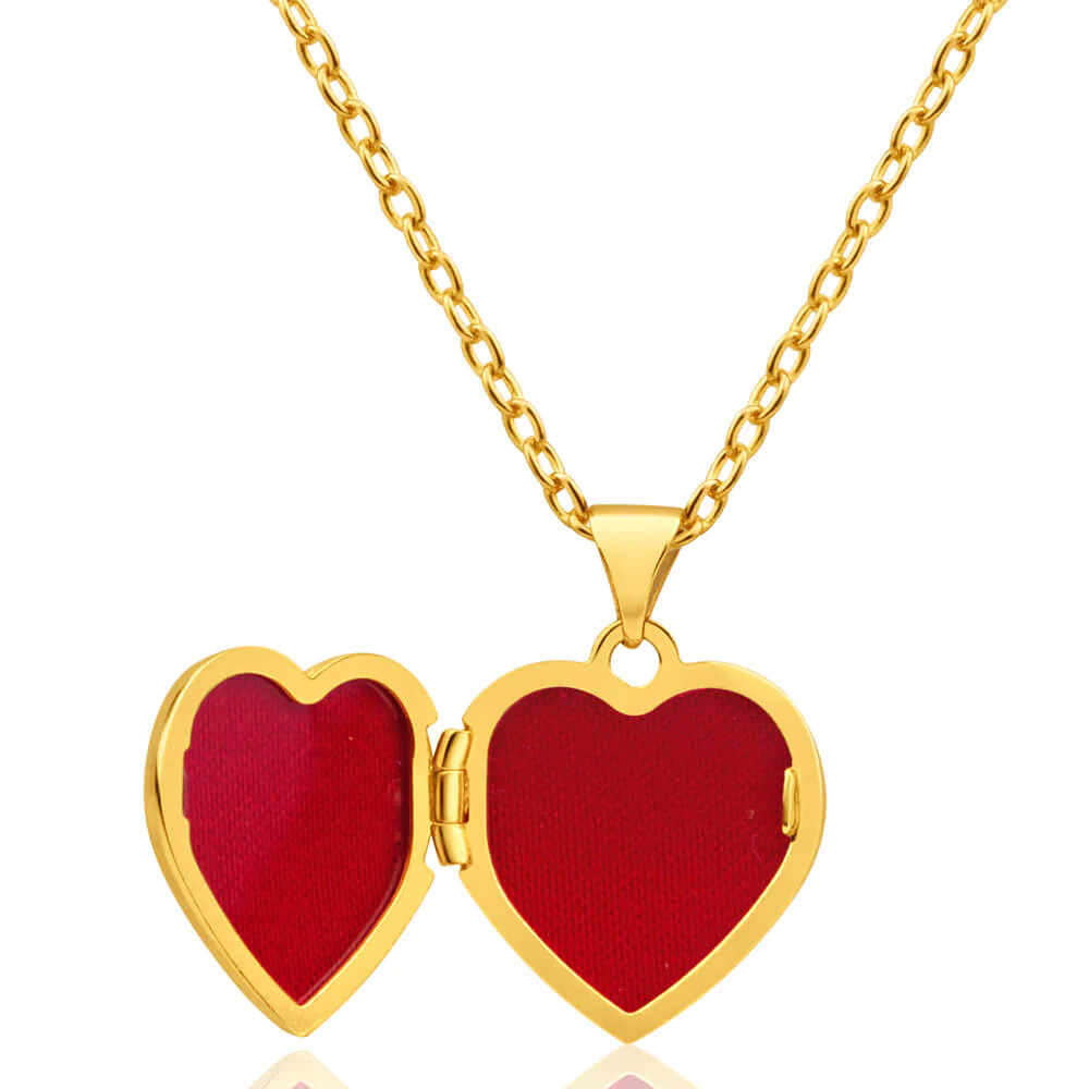 9ct Yellow Gold Heart Shaped Locket with 'Special Mum' and Flower Pattern - Image 2