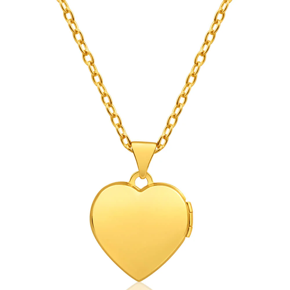 9ct Yellow Gold Heart Shaped Locket with 'Special Mum' and Flower Pattern - Image 3