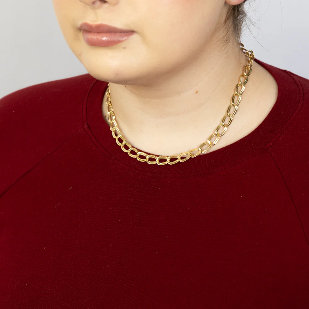9ct Yellow Gold Hollow 45cm Curb Chain - Image 3